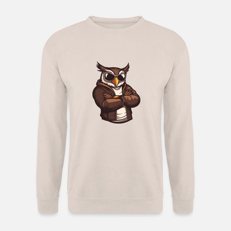 Eule Comic Cool - Unisex Pullover - Sand