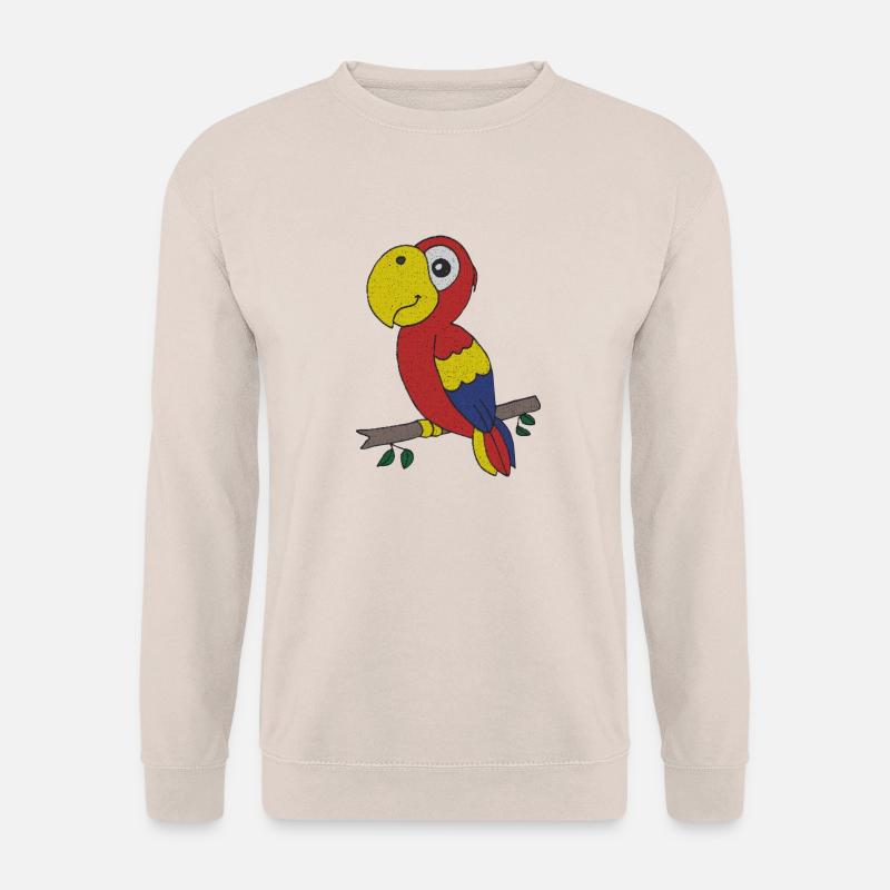 papagei stoffgewebe - Unisex Pullover - Sand