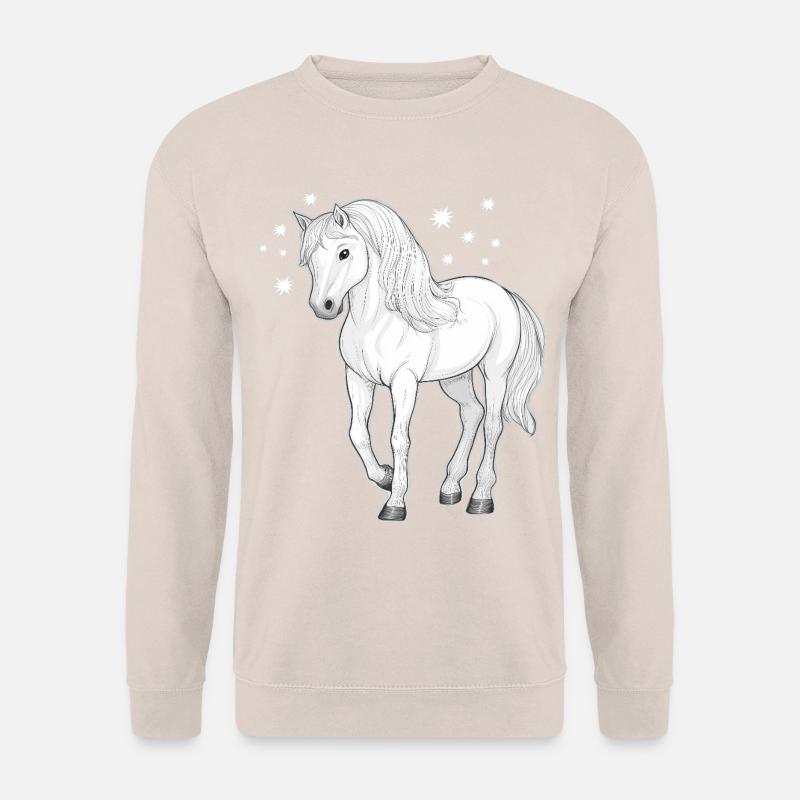 Hest med stjerner - Unisex sweater - sand