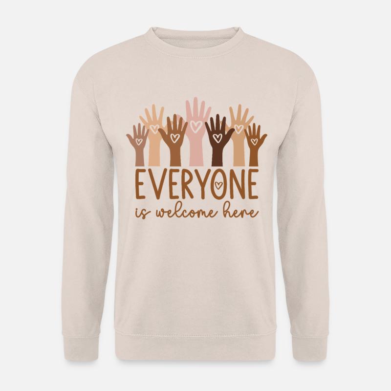 Everyone is welcome here - Unisex Pullover - Sand