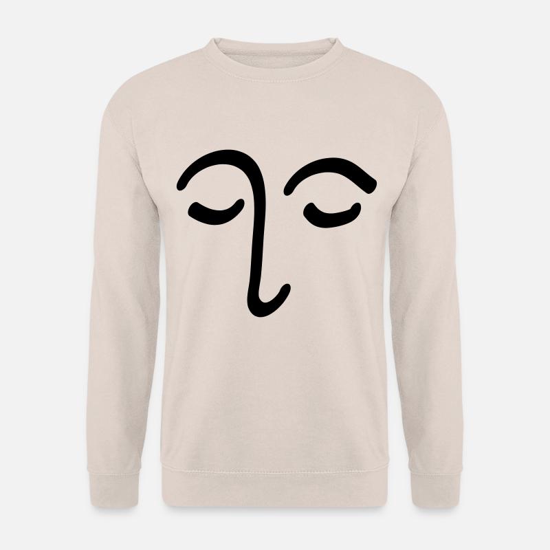 Face Drawing Head Eye Gift - Unisex Sweatshirt - sand