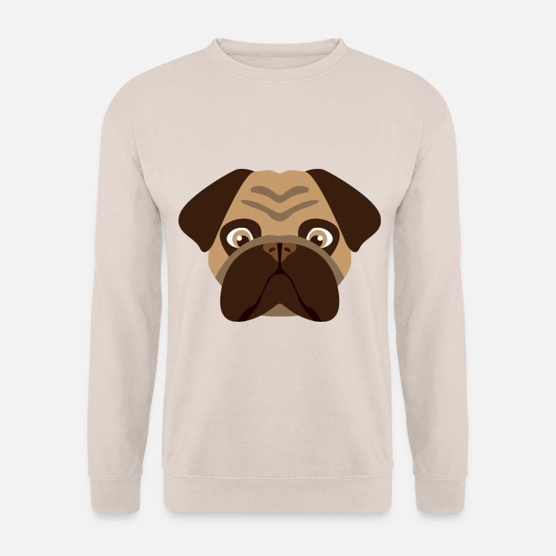 Hund Mops - Unisex Pullover - Sand