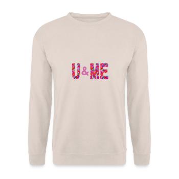 u and me - Unisex Sweatshirt - sand - Front - Alina (178cm) & Michal (187cm)