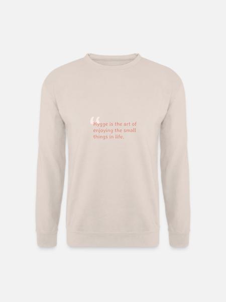 Hygge Zitat orange - Unisex Pullover - Sand