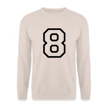THE NUMBER EIGHT-8 - Unisex Sweatshirt - sand - Front - Alina (178cm) & Michal (187cm)
