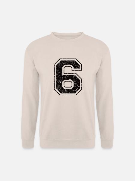 6 six sechs black schwarz (de) - Unisex Pullover - Sand