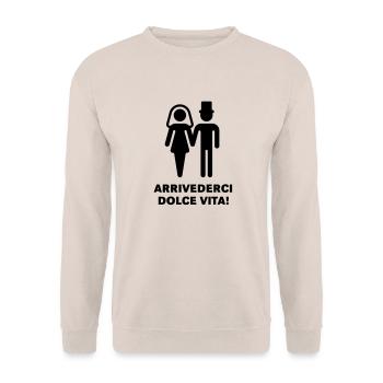 Arrivederci Dolce Vita! - Unisex Pullover - Sand - Vorne - Alina (178cm) & Michal (187cm)