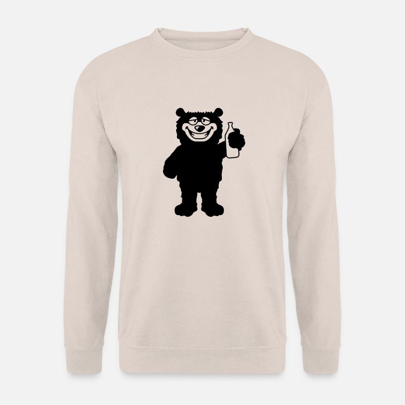 drunk_bear - Unisex Pullover - Sand
