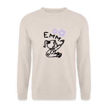 naam emma © - Unisex Sweatshirt - sand - Front - Alina (178cm) & Michal (187cm)