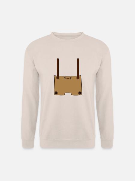 Meine erste Lederhose (hinten) - Unisex Pullover - Sand