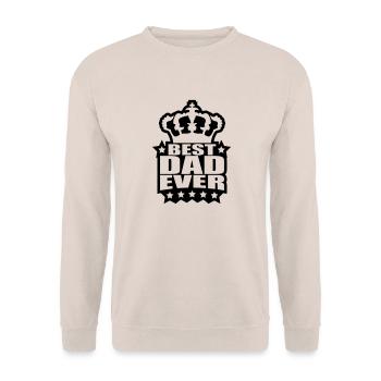 Best Dad Ever King Logo - Unisex Sweatshirt - sand - Front - Alina (178cm) & Michal (187cm)