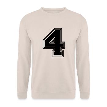 4_Nummer_4_(s31) - Unisex Pullover - Sand - Vorne - Alina (178cm) & Michal (187cm)
