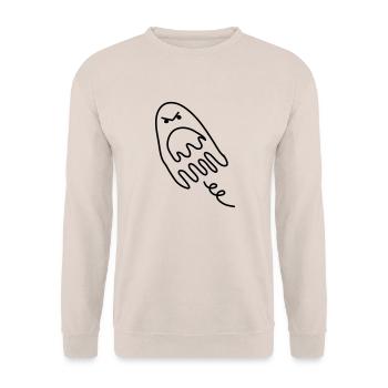 Ghost / Halloween / Fantôme / Gespenst / Baby [M] - Unisex Sweatshirt - sand - Front - Alina (178cm) & Michal (187cm)
