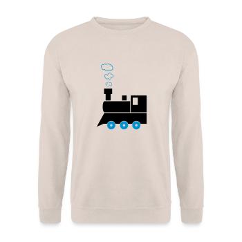 lokomotive_02 - Unisex Pullover - Sand - Vorne - Alina (178cm) & Michal (187cm)