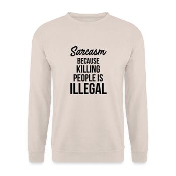 Sarcasm - Unisex Sweatshirt - sand - Front - Alina (178cm) & Michal (187cm)