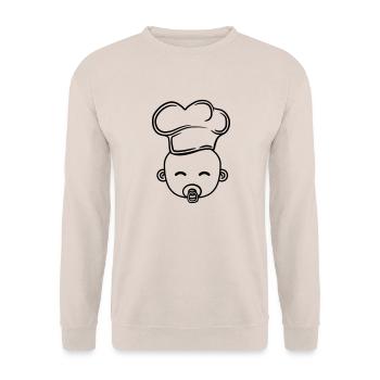 cook, cook, hunger, delicious, barbecue, kitchen, - Unisex Sweatshirt - sand - Front - Alina (178cm) & Michal (187cm)