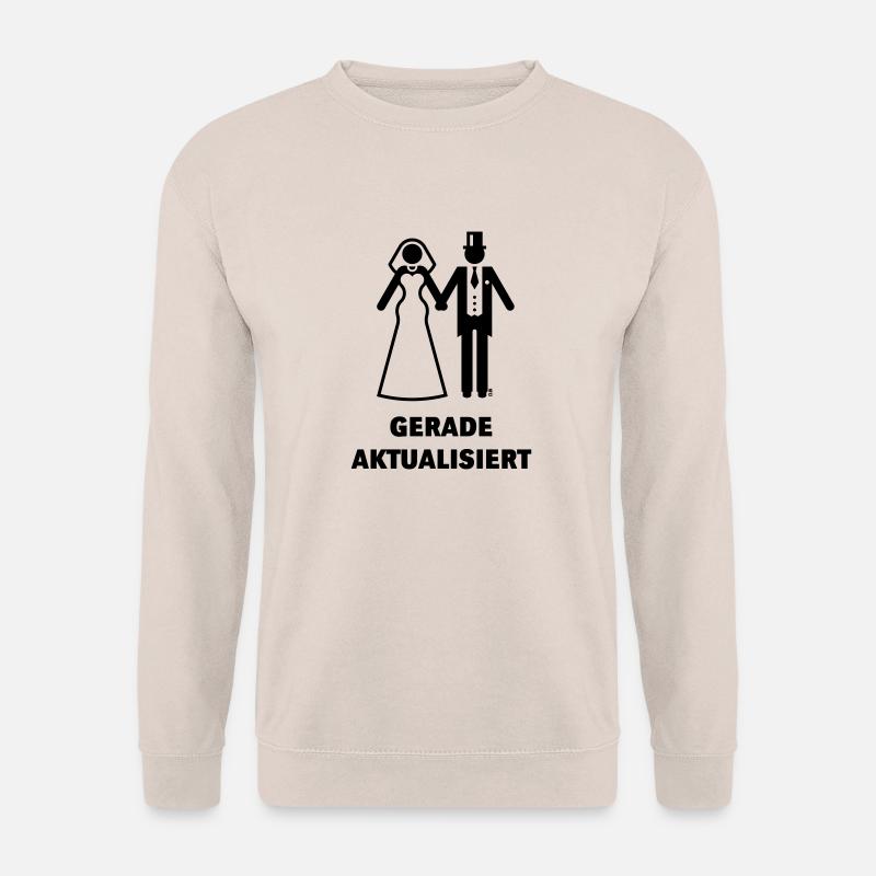 Gerade Aktualisiert (Nerd Flitterwochen Hochzeit) - Unisex Pullover - Sand