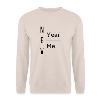 New Year New Me - Unisex Sweatshirt - sand - Front - Alina (178cm) & Michal (187cm)