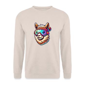 alpaka skibrille - Unisex Pullover - Sand - Vorne - Alina (178cm) & Michal (187cm)