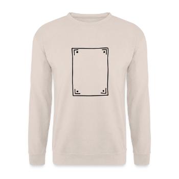 frame - Unisex Sweatshirt - sand - Front - Alina (178cm) & Michal (187cm)