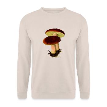 champignons champignons vegetables126 veggie veggie champignons - Sweat-shirt Unisexe - sable - Devant - Alina (178cm) & Michal (187cm)