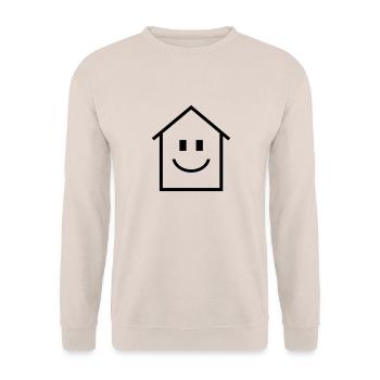Haus - Unisex Pullover - Sand - Vorne - Alina (178cm) & Michal (187cm)