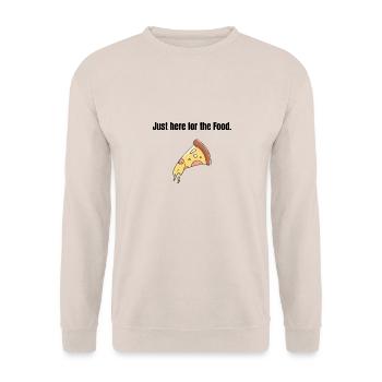 Just here for the Food. - Unisex Pullover - Sand - Vorne - Alina (178cm) & Michal (187cm)