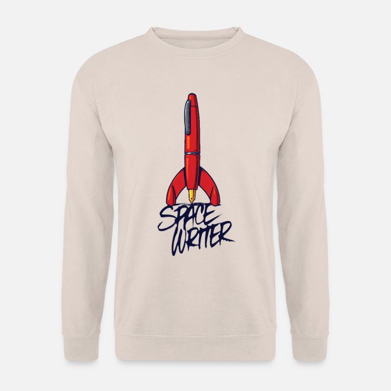 SPACE WRITER – lass uns reden. - Unisex Pullover - Sand