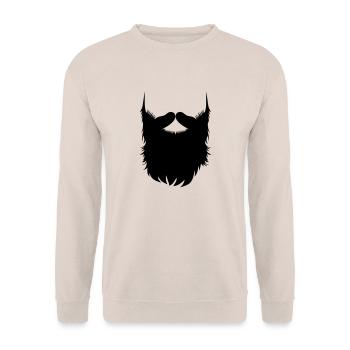Hipster Beard Vector - Unisex Sweatshirt - sand - Front - Alina (178cm) & Michal (187cm)