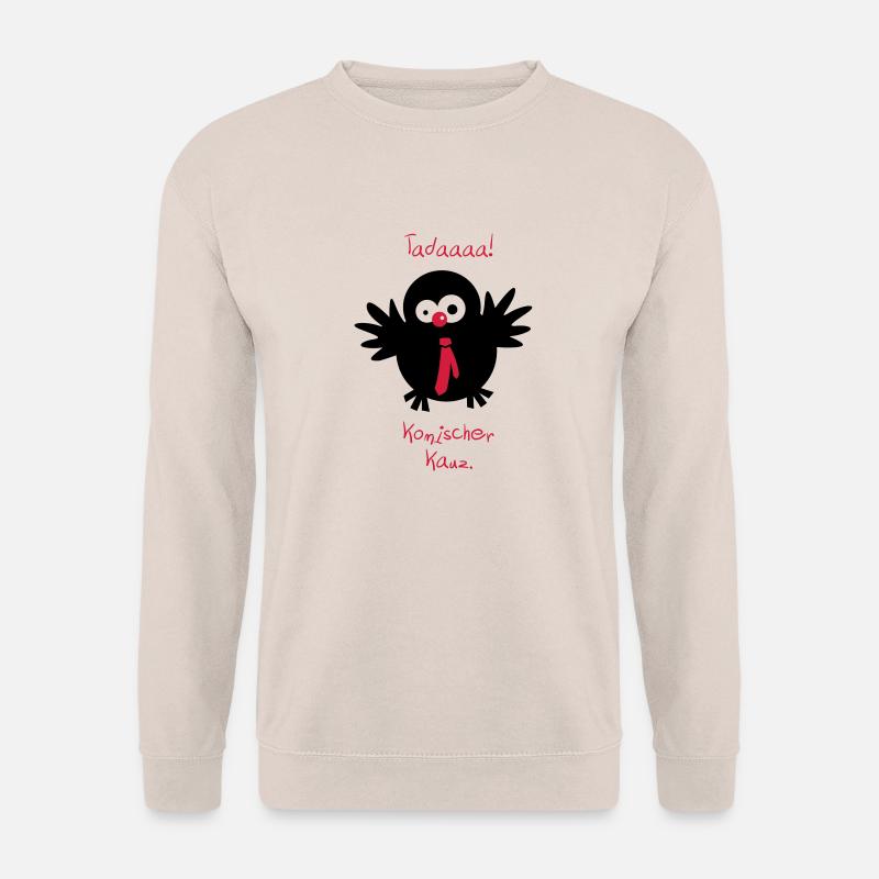 Eine Eule // Komischer Kauz. - Unisex Pullover - Sand