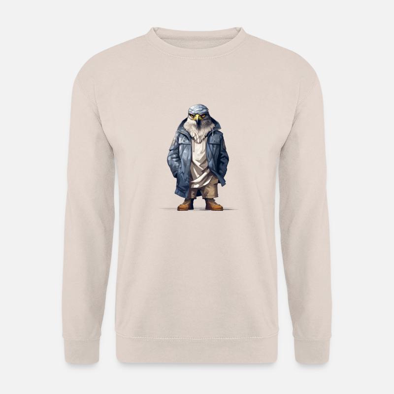 Falken-Graffiti. Räuberischer Streetstyle. - Unisex Pullover - Sand
