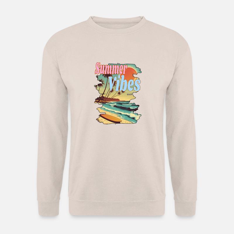 sunny vintage beach is calling me - Unisex Pullover - Sand