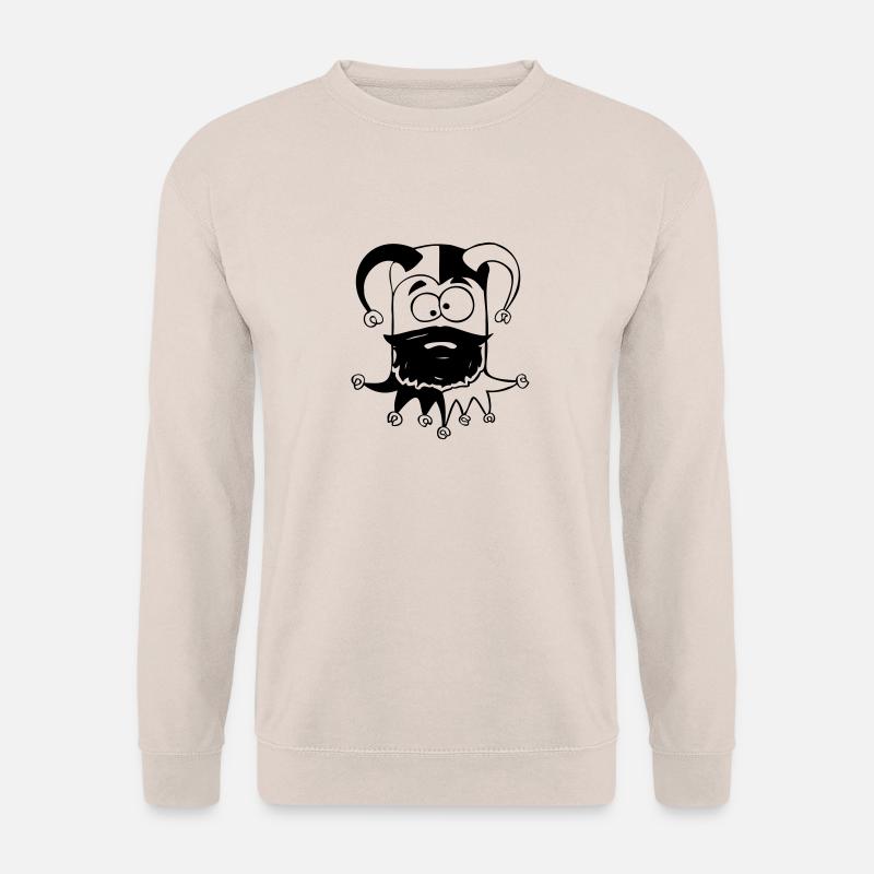 Jester squinting cube - Unisex Sweatshirt - sand