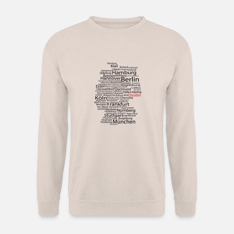 Dresden wordcloud - Unisex Pullover - Sand