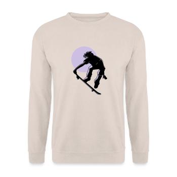 skater - Unisex Sweatshirt - sand - Front - Alina (178cm) & Michal (187cm)