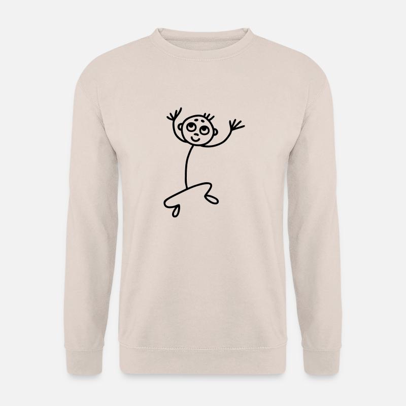 Lustiges Strichmännchen - Unisex Pullover - Sand