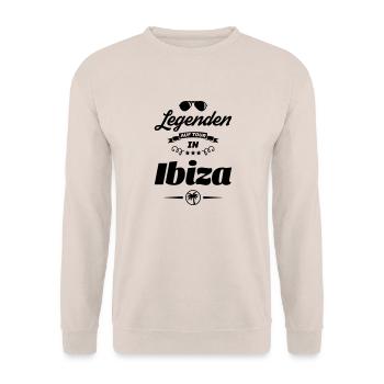 ibiza legenden tour design - Unisex Pullover - Sand - Vorne - Alina (178cm) & Michal (187cm)