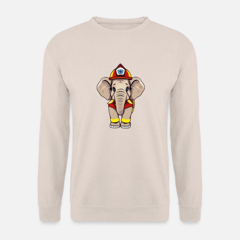 Held Elefant Feuerwehrmann - Unisex Pullover - Sand