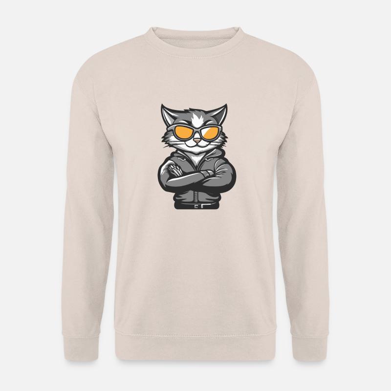 Cat Comic Cool - Unisex Sweatshirt - sand
