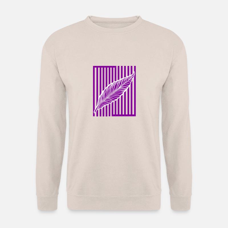 Feather on vertical bar - Unisex Sweatshirt - sand