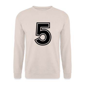 number_five - Sweat-shirt Unisexe - sable - Devant - Alina (178cm) & Michal (187cm)