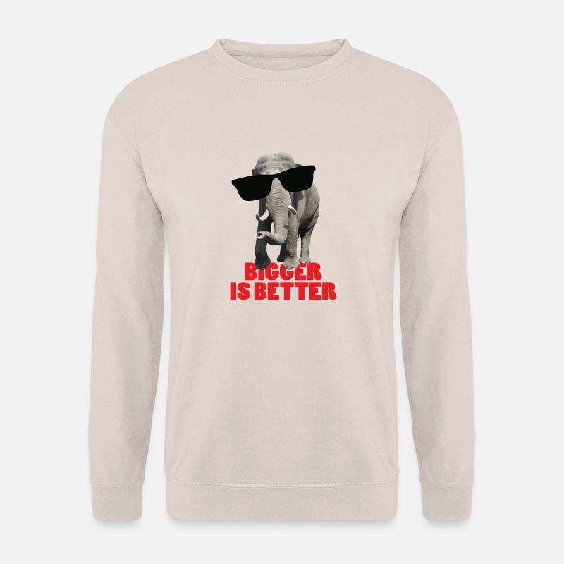 bigger_is_better - Unisex Sweatshirt - sand