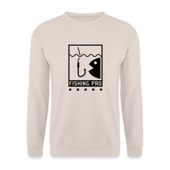 fisching_pro_f1 - Unisex Sweatshirt - sand - Front - Alina (178cm) & Michal (187cm)