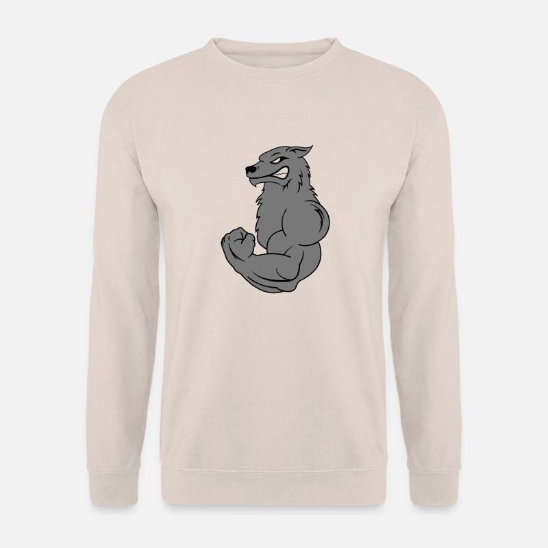 strong_wolf_2 - Unisex Pullover - Sand