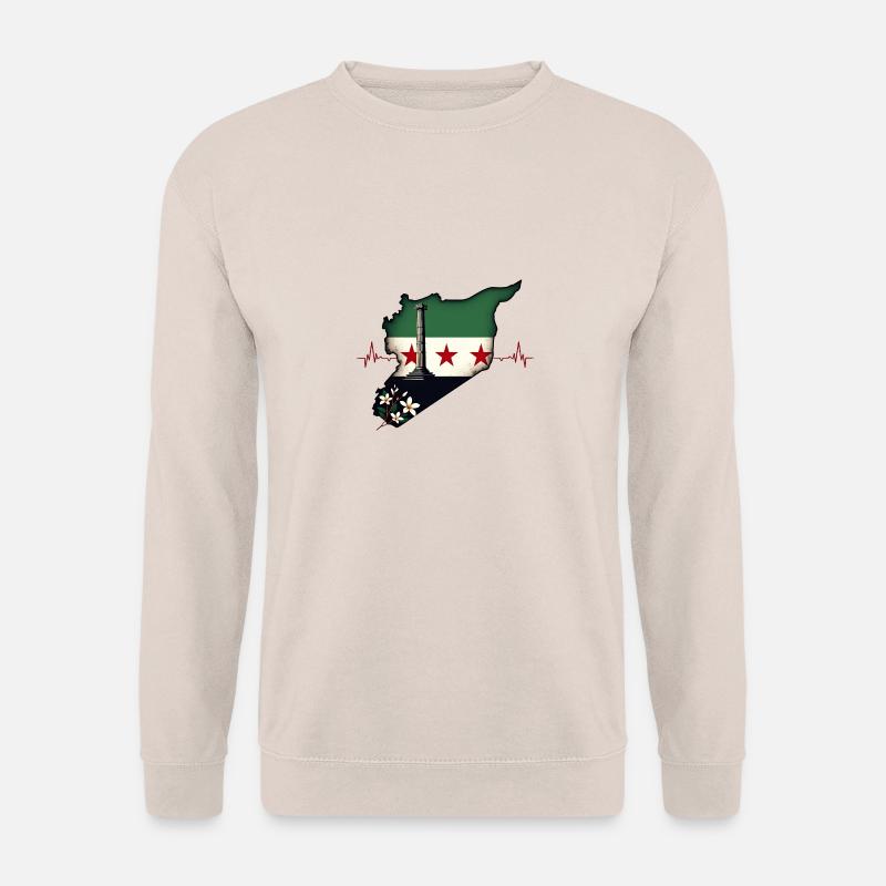 flagge syrien - Herzstück - Unisex Pullover - Sand