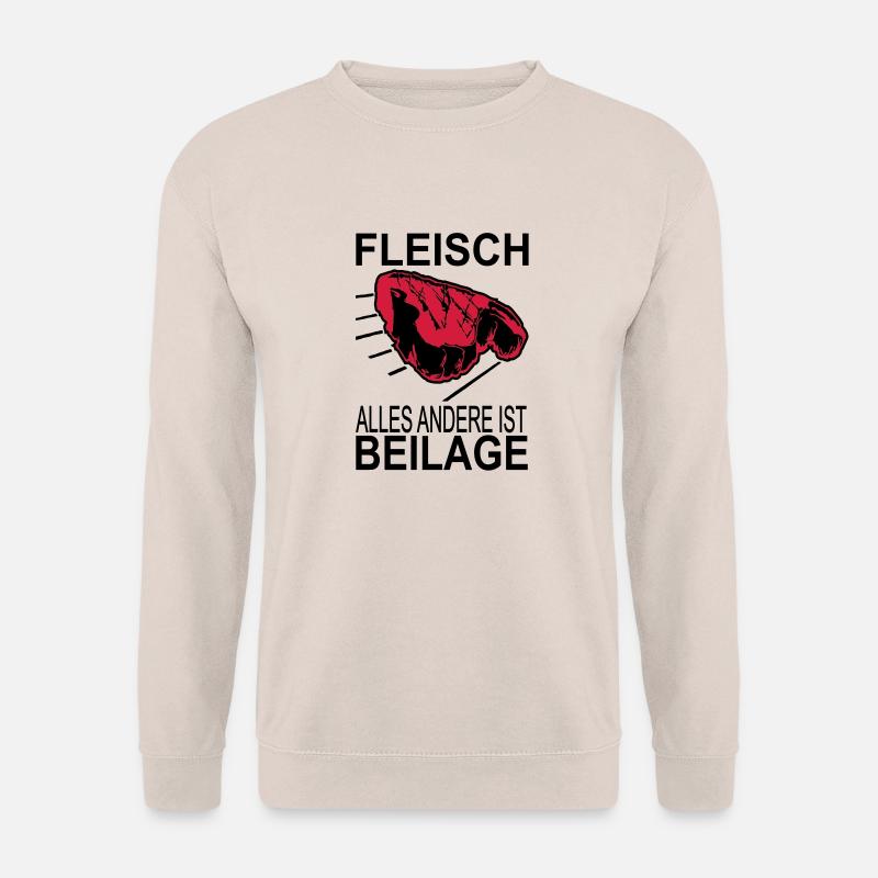 meat everything else is garnish - Unisex Sweatshirt - sand