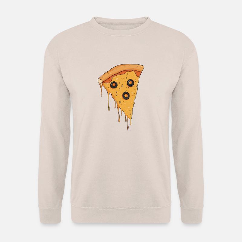 Pizza Stück - Oliven - Unisex Pullover - Sand