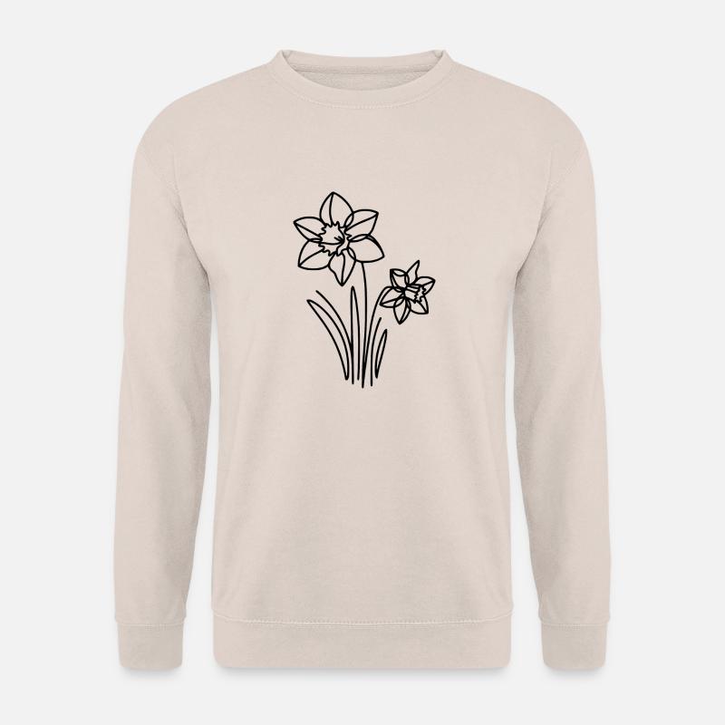 Gezeichnete Blume - Narzisse - Unisex Pullover - Sand