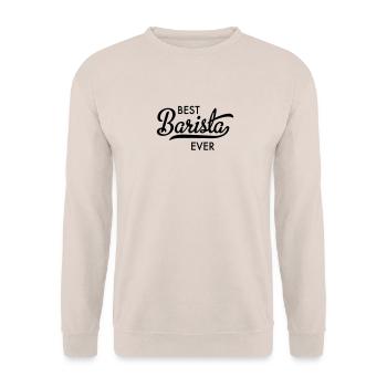 Meilleur barista de tous les temps - Sweat-shirt Unisexe - sable - Devant - Alina (178cm) & Michal (187cm)