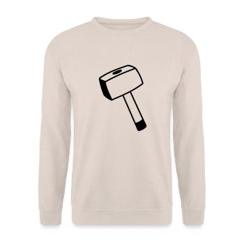 Hammer - Unisex Sweatshirt - sand - Front - Alina (178cm) & Michal (187cm)